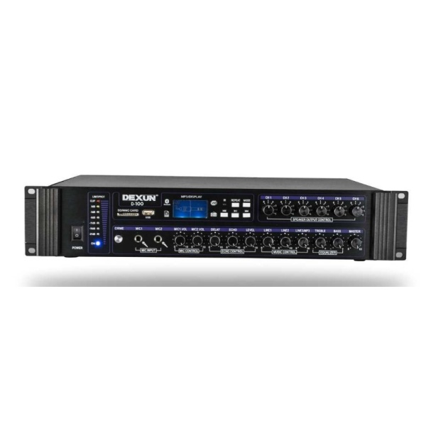 Dexun D-100 100W Mikser Amfi 6 bölgeli