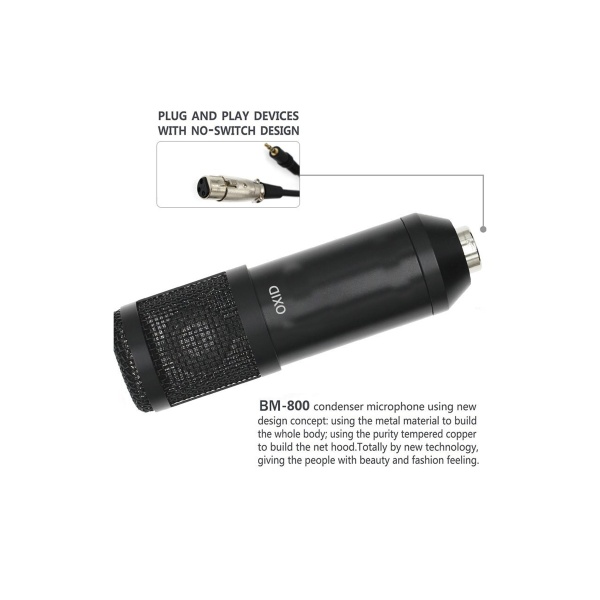 Oxid Bm-800 Black Condenser Mikrofon