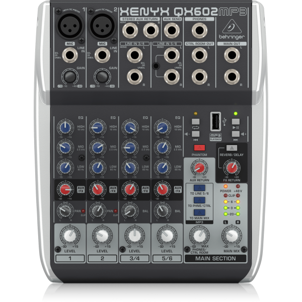 Behringer QX602MP3 6 Kanal Mp3lü Mikser