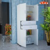 BADE 4 Kapak 2 Çekmeceli Dolap, Çok Amaçlı Dolap, Banyo Dolabı, Mutfak Dolabı