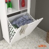DİLSU 57x165 cm Kirli Çamaşır Sepetli Banyo Dolabı, Erzak Sepetli Mutfak Dolabı, Oyuncak Sepetli Çocuk Odası Dolabı