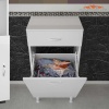 MELİS 44,6x86 cm Kirli Çamaşır Sepetli Çekmeceli Çok Amaçlı Dolap
