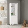 DİLSU 57x165 cm Kirli Çamaşır Sepetli Banyo Dolabı, Erzak Sepetli Mutfak Dolabı, Oyuncak Sepetli Çocuk Odası Dolabı