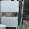 IŞILTI 75x165 cm 2 Sepetli 2 Kapaklı Çok Amaçlı Dolap, Banyo Dolabı, Mutfak Dolabı