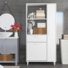 İLKİN 90x183 cm Kirli Çamaşır Sepetli Banyo Dolabı, Çok Amaçlı Sepetli Banyo Dolabı, Kirli Çamaşır Sepeti