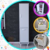 ALAÇATI 35x160 cm Erzak Sepetli Dolap, Banyo Düzenleyici Detarjan Temizlik Havlu Dolabı