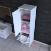 ALAÇATI 35x160 cm Erzak Sepetli Dolap, Banyo Düzenleyici Detarjan Temizlik Havlu Dolabı