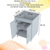 Modilayn ELİT 59,6x85x56 cm GÖMME ANKASTRE DOLABI