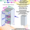 Modilayn EMİR 35 x 88 x 32,5 cm Kapaklı ve Çekmeceli Çok Amaçlı Banyo&Mutfak Dolabı