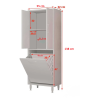 MODİLAYN Gamzem BANYO 55 x 138 cm Çamaşır Bölmeli Banyo Dolabı
