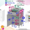 Modilayn EMİR 35 x 88 x 32,5 cm 1 Çekmece 1 Kapak 2 Raf 3 Bölme Çok Amaçlı Banyo & Mutfak Dolabı 