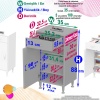 Modilayn EMİR 35 x 88 x 32,5 cm 1 Çekmece 1 Kapak 3 Raf 4 Bölme Çok Amaçlı Banyo & Mutfak Dolabı 