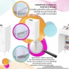 Modilayn EMİR 35 x 88 x 32,5 cm 1 Çekmece 1 Kapak 3 Raf 4 Bölme Çok Amaçlı Banyo & Mutfak Dolabı 