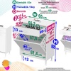 Modilayn EMİR 65 x88x32,5 cm 1 Sepetli kirli çamaşır  düzenleyici dolap