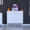 Modilayn EMİR 100x88x32,5 cm 3 Göz Sepetli kirli çamaşır pratik  düzenleyici dolap
