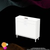 Modilayn EMİR 100x88x32,5 cm 3 Göz Sepetli kirli çamaşır pratik  düzenleyici dolap