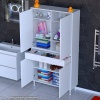 Modilayn YENİ AFRA 90 x 173 x 32,5 cm 1 Çekmece 4 Kapak 5 Raf 8 Bölme Çok Amaçlı Banyo & Mutfak Dolabı 
