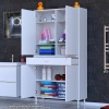 Modilayn YENİ AFRA 90 x 173 x 32,5 cm 1 Çekmece 4 Kapak 5 Raf 8 Bölme Çok Amaçlı Banyo & Mutfak Dolabı 