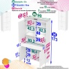 Modilayn YENİ AFRA 90 x 173 x 32,5 cm 1 Çekmece 4 Kapak 5 Raf 8 Bölme Çok Amaçlı Banyo & Mutfak Dolabı 