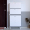 Modilayn UMAY 2 Li Kapı Önü 52 x 160 x 25,5 cm’ lik 4 Düşer Kapak 8 Göz Bölmeli Ayakkabılık