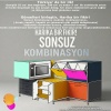 Modilayn SÖKE 95x75x32,5 cm lik Ultra Geniş 3 Çamaşır Sepet Hazneli Dolap Banyonuzun Yeni Gözdesi