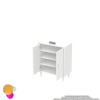 Modilayn SÖKE Küçük Alanlar İçin Akıllı Çözümler 60x75x32,5 cm’ lik 2 Kapaklı 4 Göz Raf Dolap