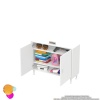 Modilayn SÖKE 95x75x32,5 cm’ lik Küçük Alanlar İçin Akıllı Çözümler 2 Kapaklı 4 Göz Raf Dolap