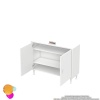 Modilayn SÖKE 95x75x32,5 cm’ lik Küçük Alanlar İçin Akıllı Çözümler 2 Kapaklı 4 Göz Raf Dolap