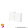 Modilayn SÖKE 95x75x32,5 cm’ lik Küçük Alanlar İçin Akıllı Çözümler 2 Kapaklı 4 Göz Raf Dolap