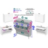 Modilayn EMİR 100x88x32,5 cm 3 Göz Sepetli kirli çamaşır pratik  düzenleyici dolap