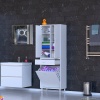 Modilayn YENİ AFRA 55x173x32,5 cm lik 1 Çekmece, 1 Göz Sepet, 2 Kapak, 8 Raf Dar Alan Banyo Dolabı