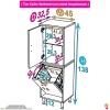 Modilayn İLKİM 45 x 138 x 32,5 cm lik Kapak İçi Çift Raflı, Tek Göz Akıllı Çamaşır Sepetli Dolap