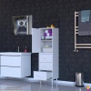 Modilayn İLKİM 40 x 138 x 32,5 cm lik Kapak İçi Çift Raflı ve 3 Çekmeceli Düzen Harikası Dolap
