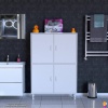 Modilayn OHBE 95x138x32,5 cm Ekstra Düzen İçin Kullanışlı 4 Kapak 4 Bölmeli Banyo Mutfak Dolabı