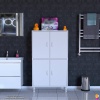 Modilayn OHBE 85x138x32,5 cm Ekstra Düzen İçin Kullanışlı 4 Kapak 4 Bölmeli Banyo Mutfak Dolabı