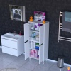 Modilayn OHBE 65x138x32,5 cm Ekstra Düzen İçin Kullanışlı 4 Kapak 4 Bölmeli Banyo Mutfak Dolabı