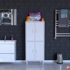 Modilayn OHBE 65x138x32,5 cm Ekstra Düzen İçin Kullanışlı 4 Kapak 4 Bölmeli Banyo Mutfak Dolabı