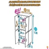 Modilayn OHBE 55x138x32,5 cm Ekstra Düzen İçin Kullanışlı 4 Kapak 4 Bölmeli Banyo Mutfak Dolabı