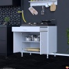 Modilayn DOQU XXXL Set Ocak Altı Dolabı 80x88x56 cm Boyutlarında 2 Kapak 1 Raf ve 2 Göz Bölmelidir