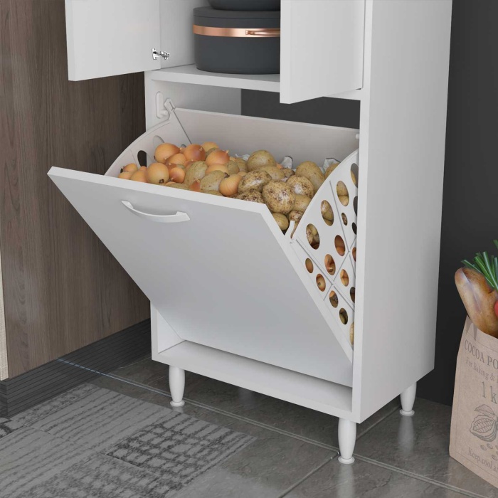 GAMZEM 50x140 cm Erzak Sepetli Mutfak Dolabı