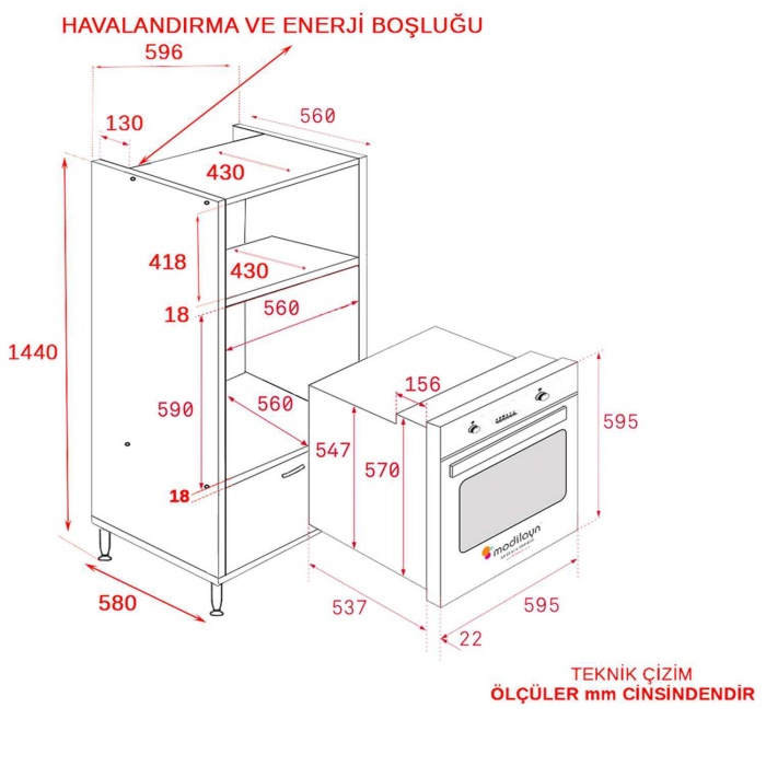 DİLAY HUŞ Ankastre- Mikrodalga Dolabı
