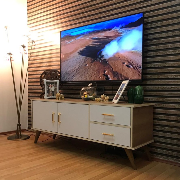 MODİLAYN CLAROS TV SEHPASI MEŞE - BEYAZ 150X40X60