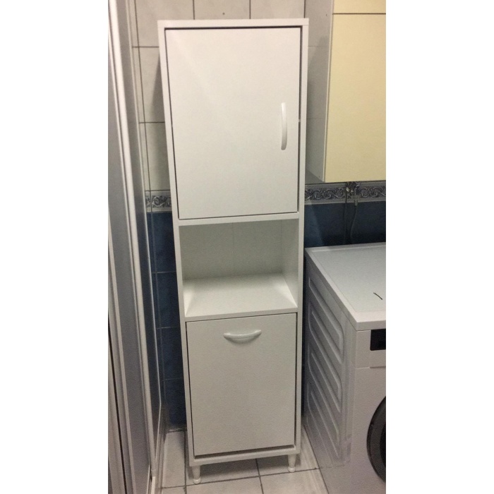 EGE 44,6x165 cm Kirli Çamaşır Sepetli, Erzak, Kiler, Oyuncak Dolabı