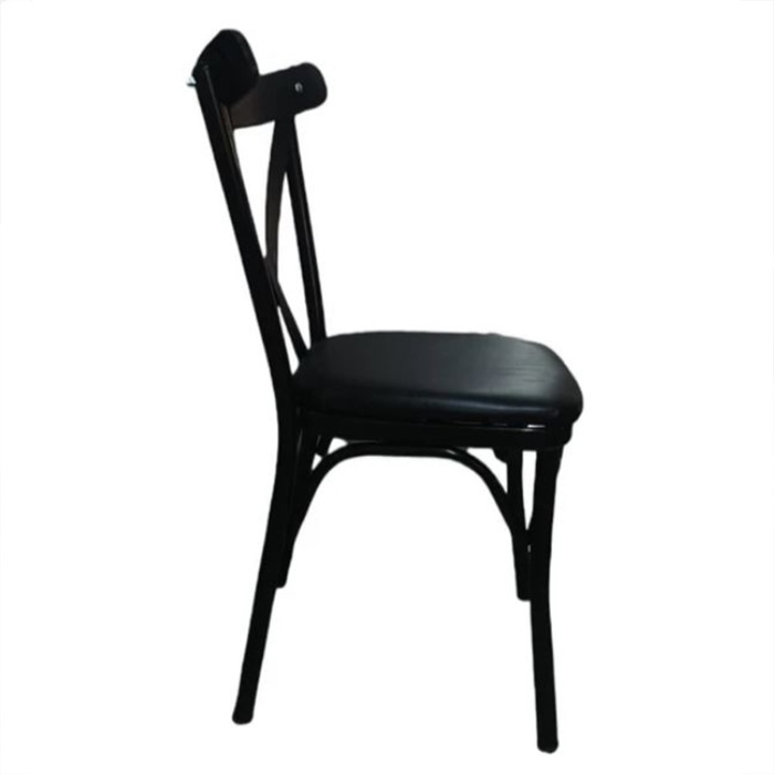 SUNGUR Çapraz Metal Thonet Siyah Tekli Sandalye