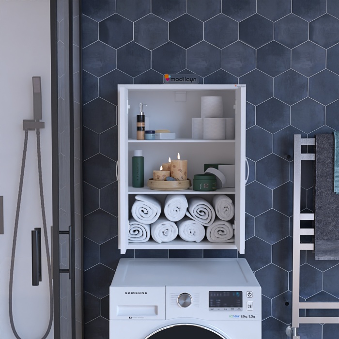 Modilayn ERA 55 x 85 x 32,5 cm Makine Üstü Çok Amaçlı Asma Banyo & Mutfak Dolabı