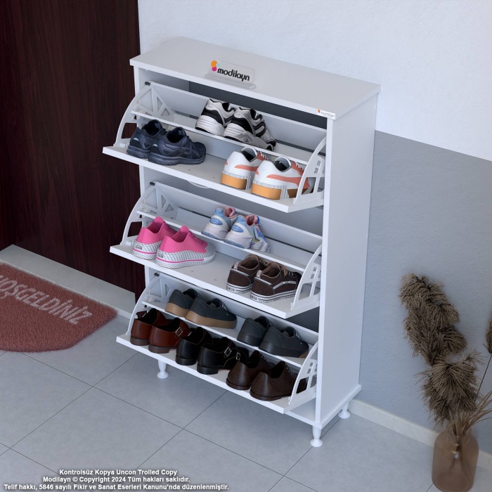 Modilayn VARBİ Kapı Önü 52 119x25,5 cm 3 KAPAKLI DÜŞER KAPAKLI AYAKKABILIK
