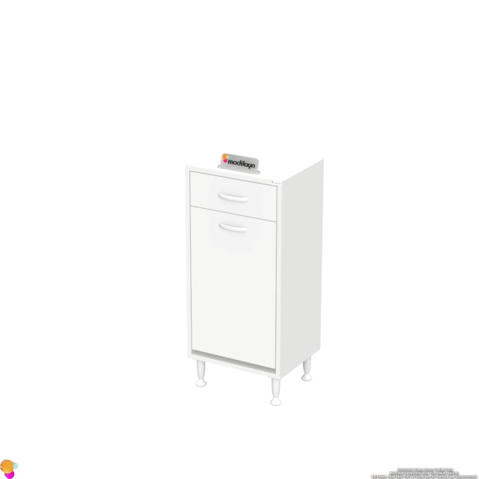 Modilayn MELİS 45x88x32,5 cm ÇEKMECELİ ÇAMAŞIR SEPETLİ BANYO DOLABI