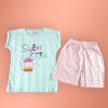 Kız Çocuk Mint Yeşili Kısa Kollu Gömlekli Şortlu Pijama Takımı - Yaz Mevsimi İçin Uygun - 7-16 Yaş Aralığı Için