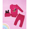 Mickey Mouse Baskılı Kız Bebek Takımı - Pembe, Pamuklu, 3-18 Ay