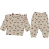 Önden Düğmeli Kız Bebek Pijama Takımı | Çiçek Desenli | 3 - 18 Ay